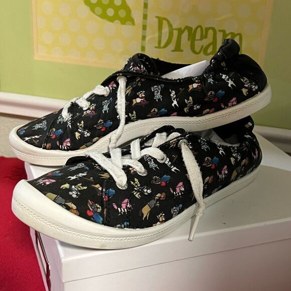 Sketchers Bob’s Black Slip On Sneakers Size 8.5 #BOB3 - Picture 2 of 8